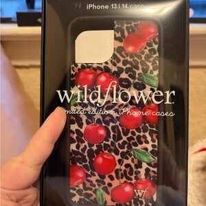 Wildflowers Cherry and Leopard iPhone 13 Case